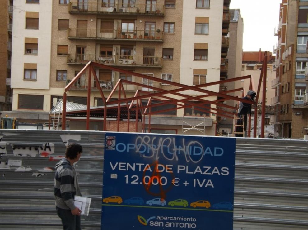 Imágenes de las obras del aparcamiento