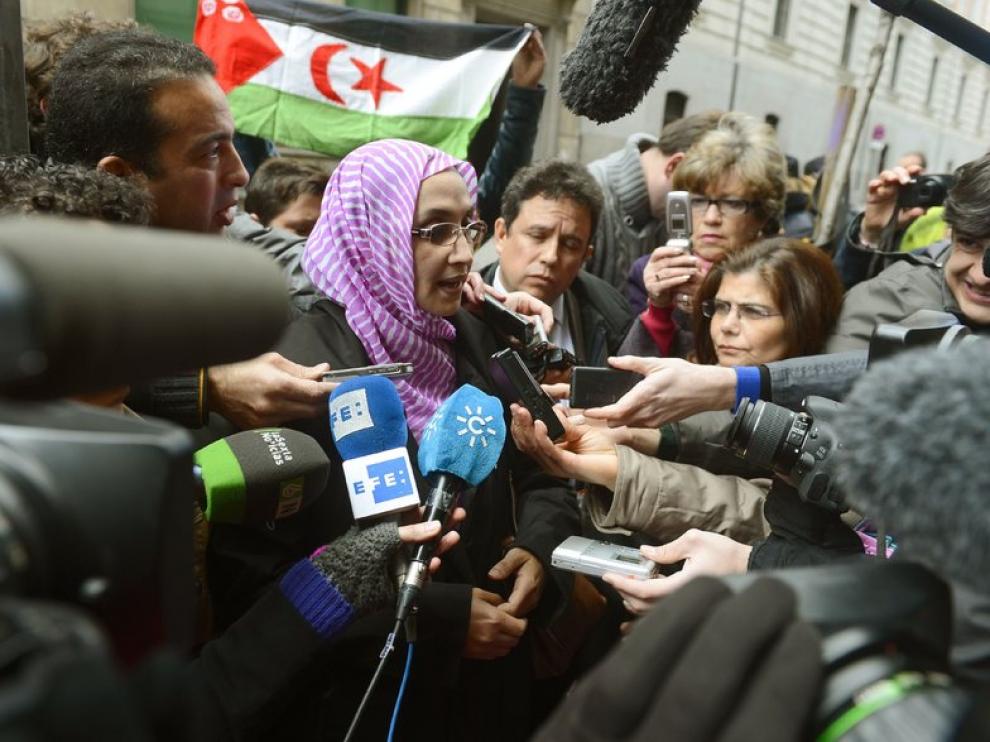 La activista Aminetu Haidar