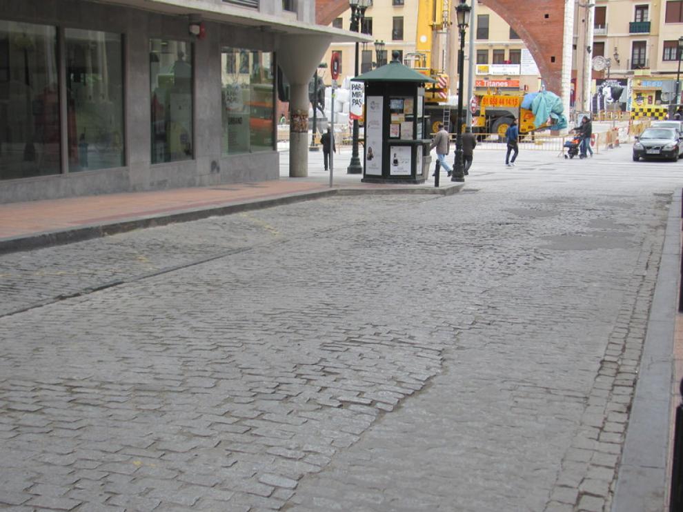 Pavimiento de la calle de Predicadores de Zaragoza