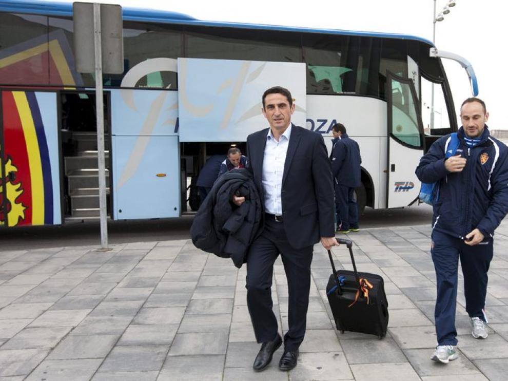 El entrenador del Real Zaragoza, Manolo Jiménez