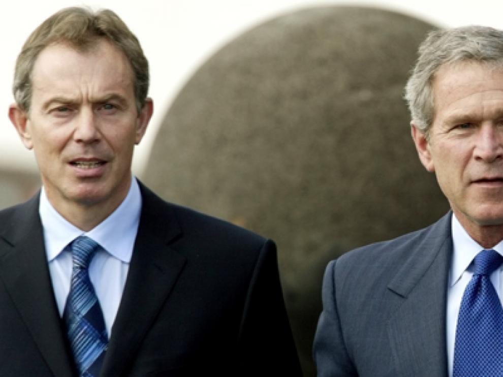 Blair, Bush y Aznar, en las Azores