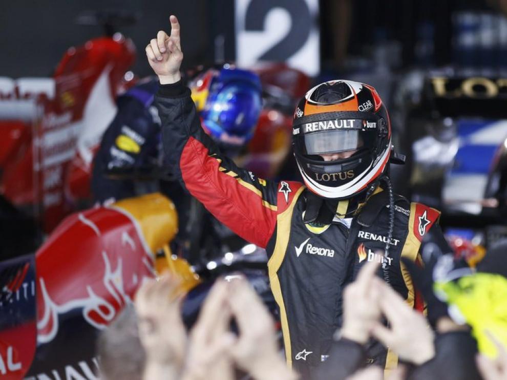 Raikkonen celebra el triunfo