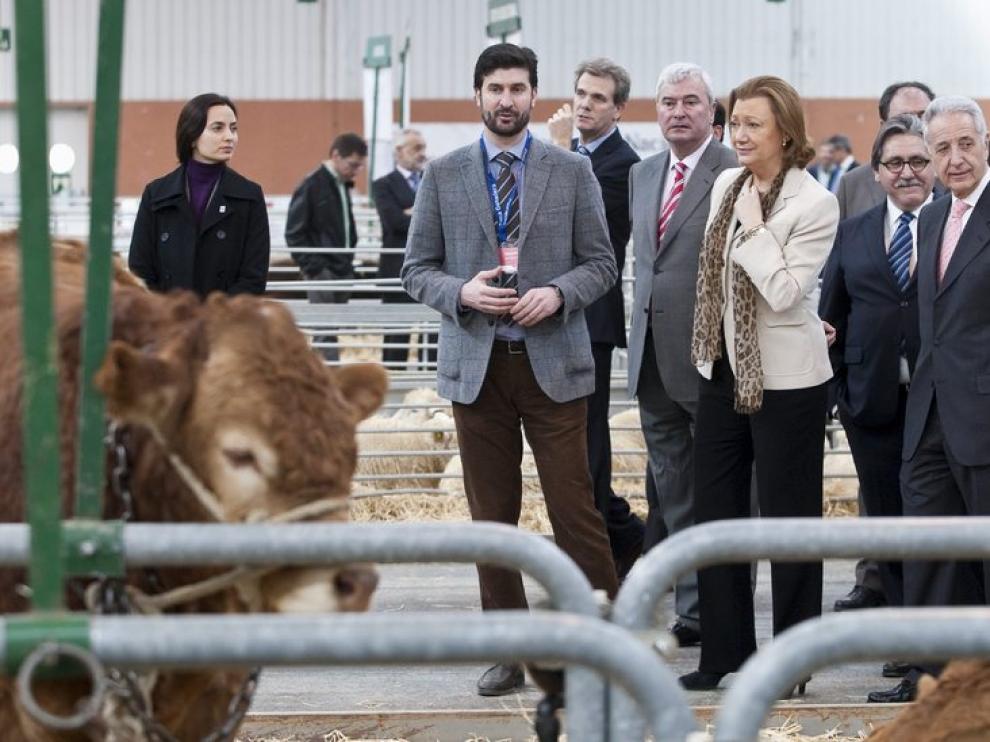 La concentración coincide con la última jornada de la Feria Internacional de Producción Ganadera, en Zaragoza.