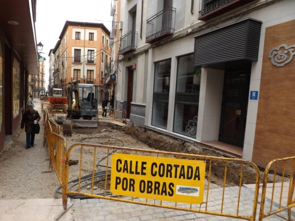 Foto del estado de las obras en Huesca