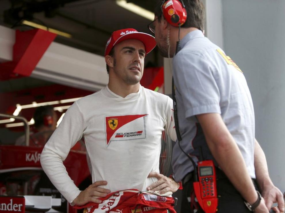 Alonso, antes de los entrenamientos libres de Sepang