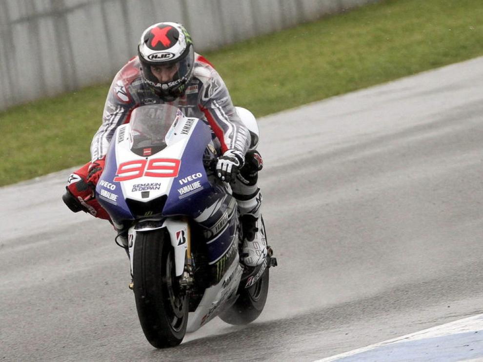 Jorge Lorenzo sobre la moto