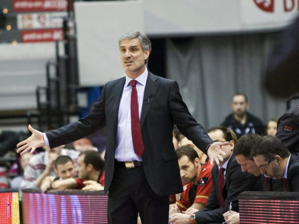 José Luis Abós, en el partido con el Madrid