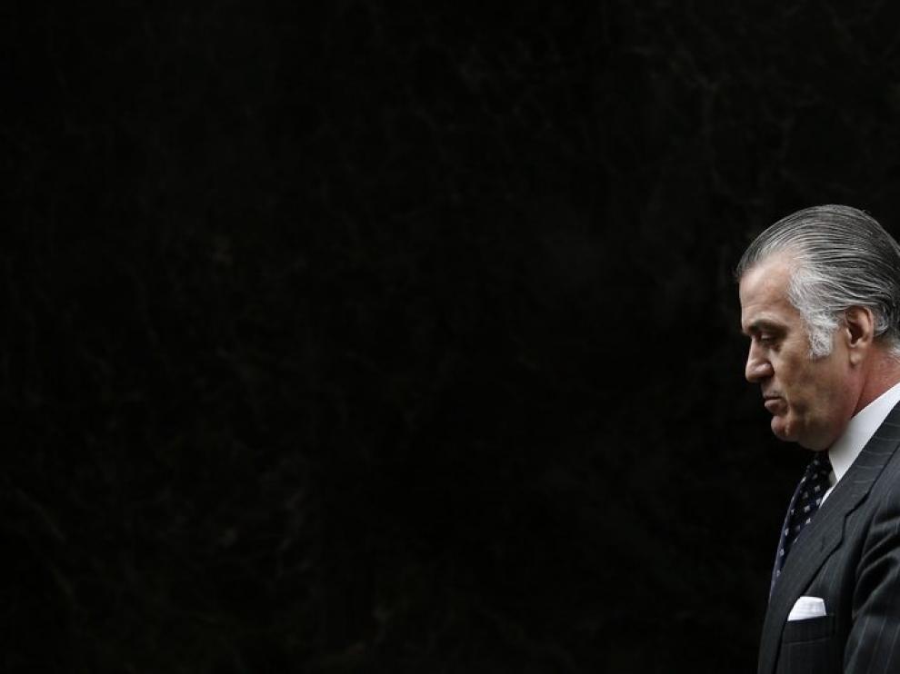 Luis Bárcenas a la salida de los juzgados