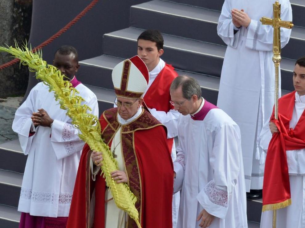 Francisco, en las celebraciones de Domingo de Ramos