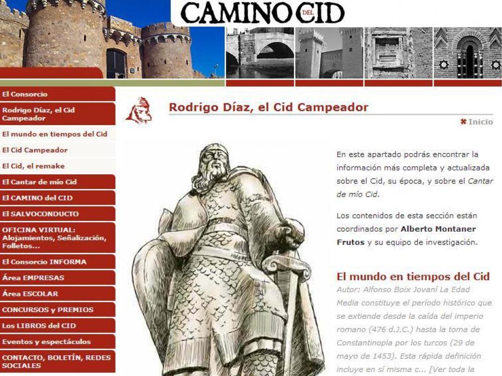 Imagen de la web del Camino del Cid
