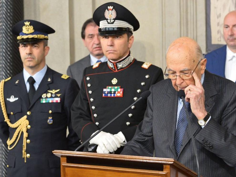 El presidente italiano Giorgio Napolitano