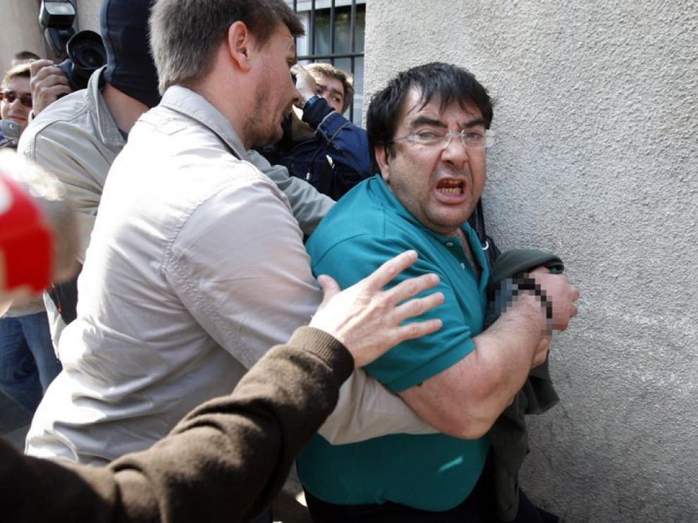 Xabier López Peña en el momento de su detención en 2008
