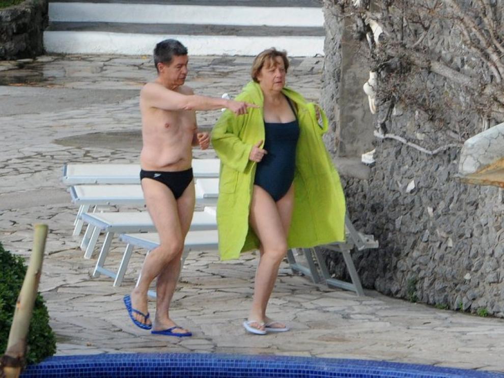 Angela Merkel y su marido Joachim Sauer