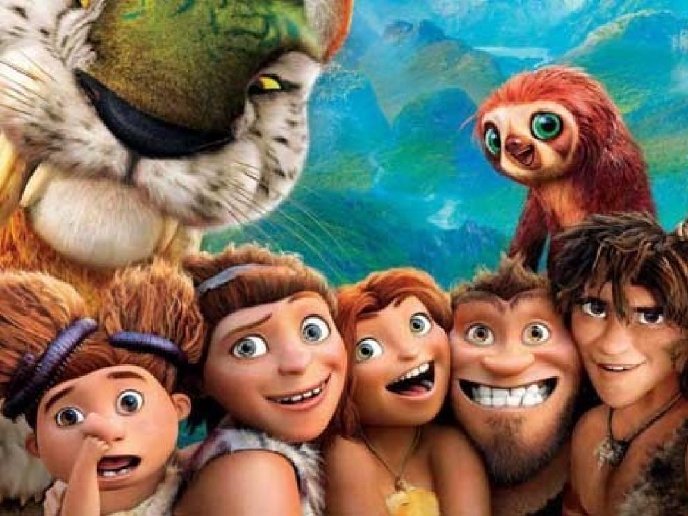Una imagen de 'Los Croods', una de las películas infantiles en la cartelera