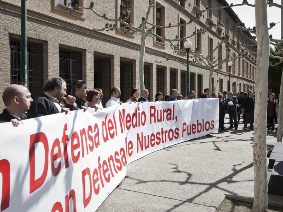 Los alcaldes de Aragón se han manifestado contra la reforma local del PP