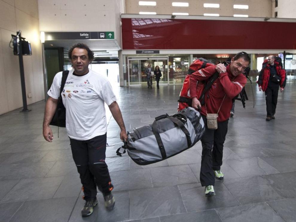 Carlos Pauner, en su salida desde Zaragoza