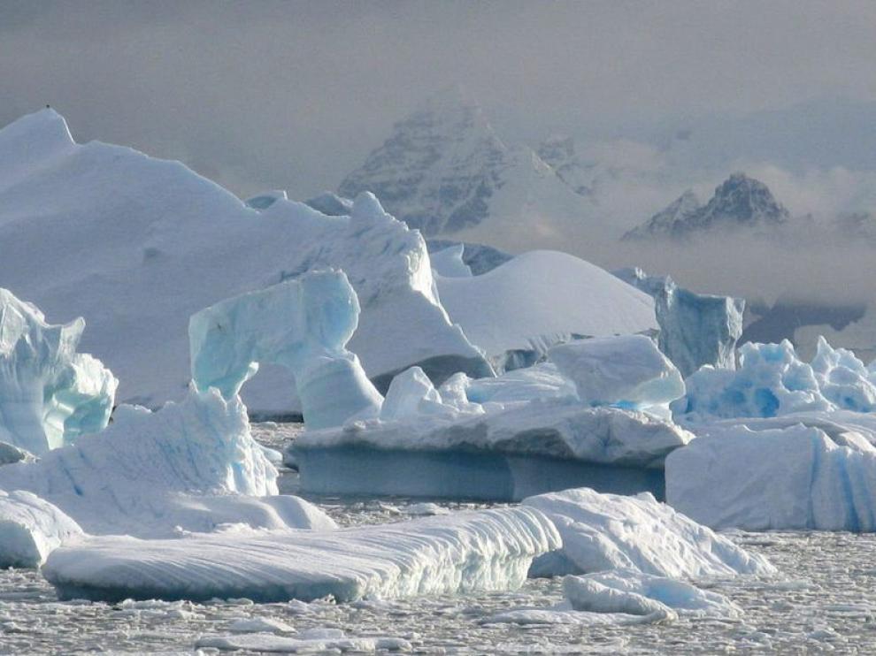 Hielo en la Antártida