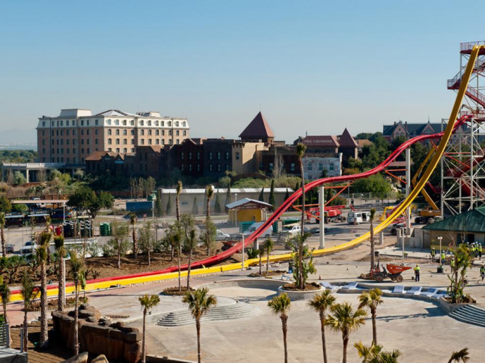 El tobogán acuático más alto de Europa ya está terminado en Port Aventura