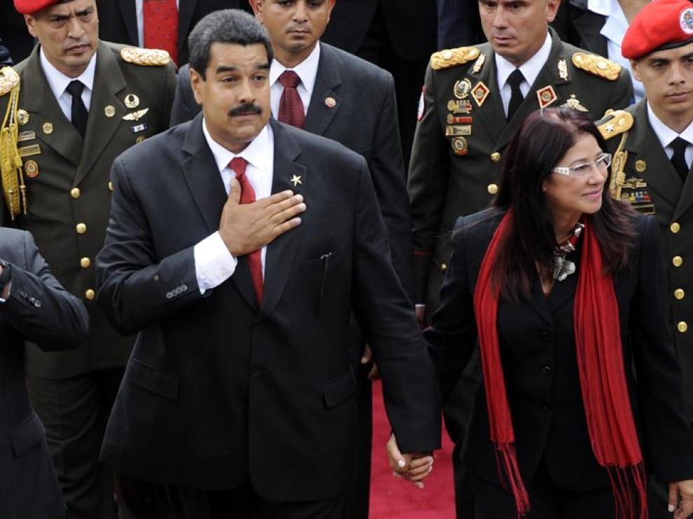 Nicolás Maduro, en la ceremonia de investidura como presidente