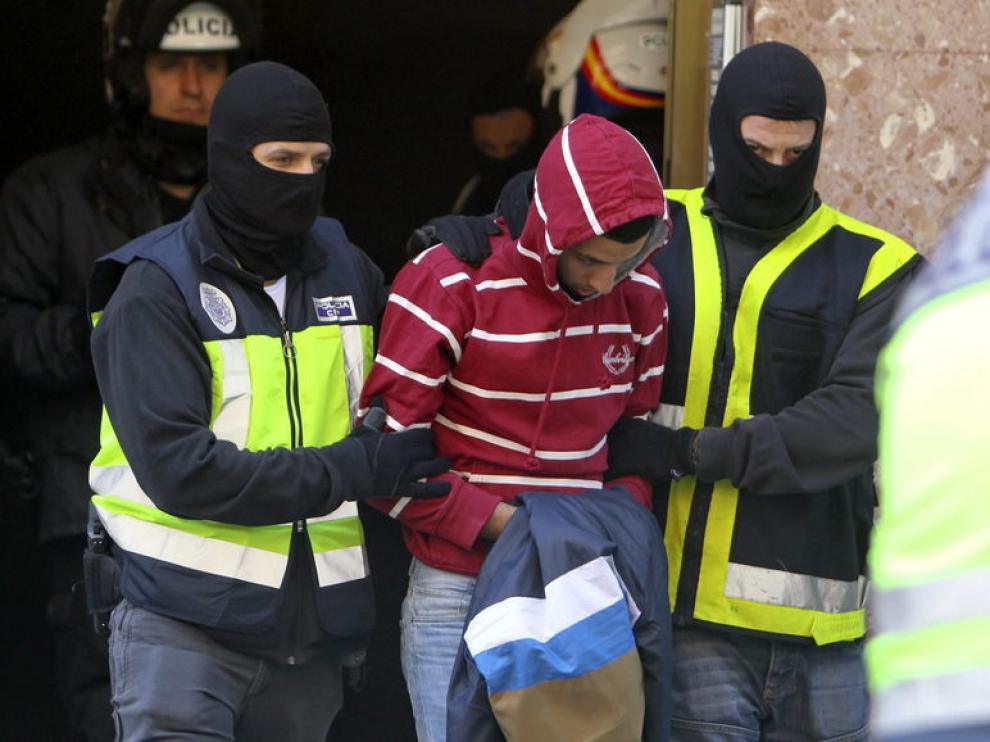 Imagen del detenido en Zaragoza