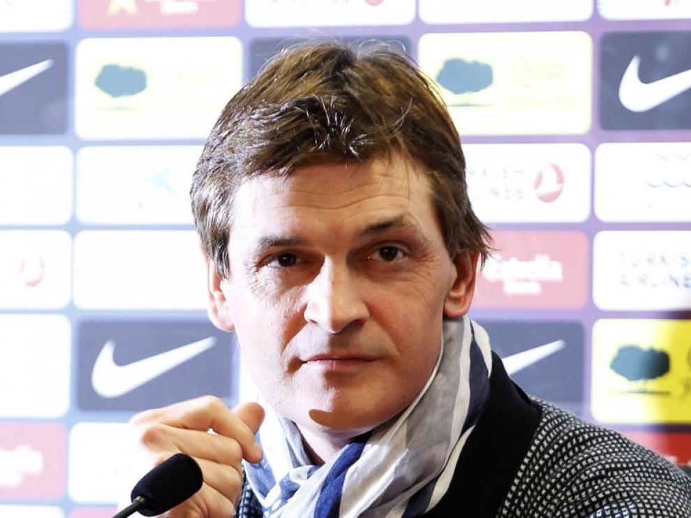 Vilanova durante su etapa como técnico culé