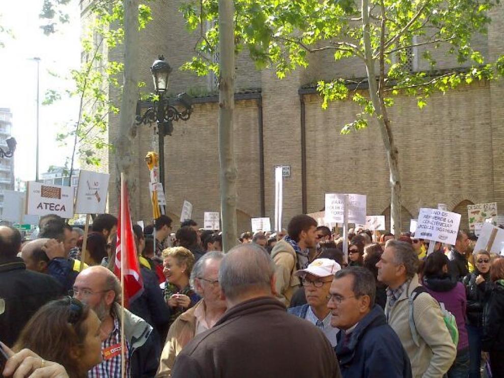 Los trabajadores de Mondelez en la manifestación del Primero de Mayo