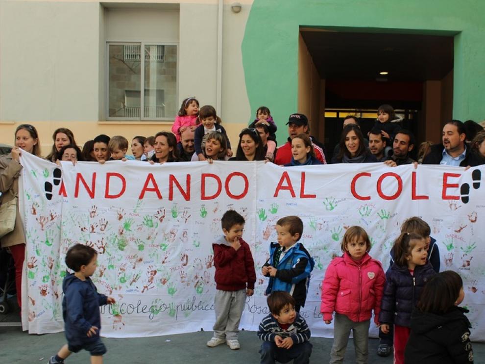 Protesta de la Plataforma Andando al cole