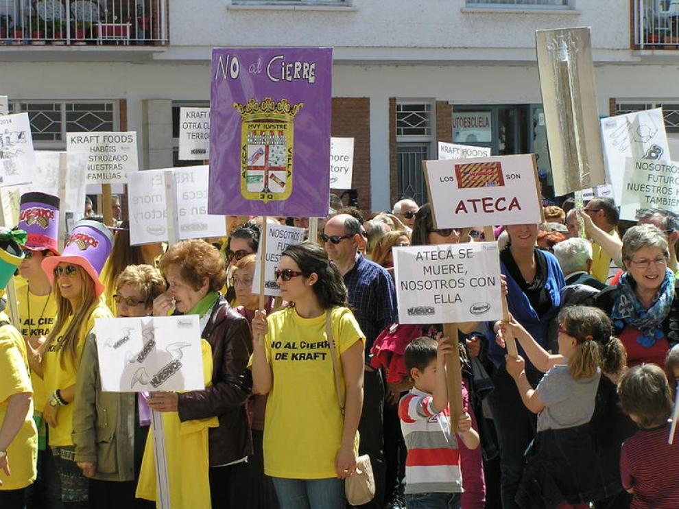 Los vecinos de Ateca han luchado para mantener abierta la fábrica