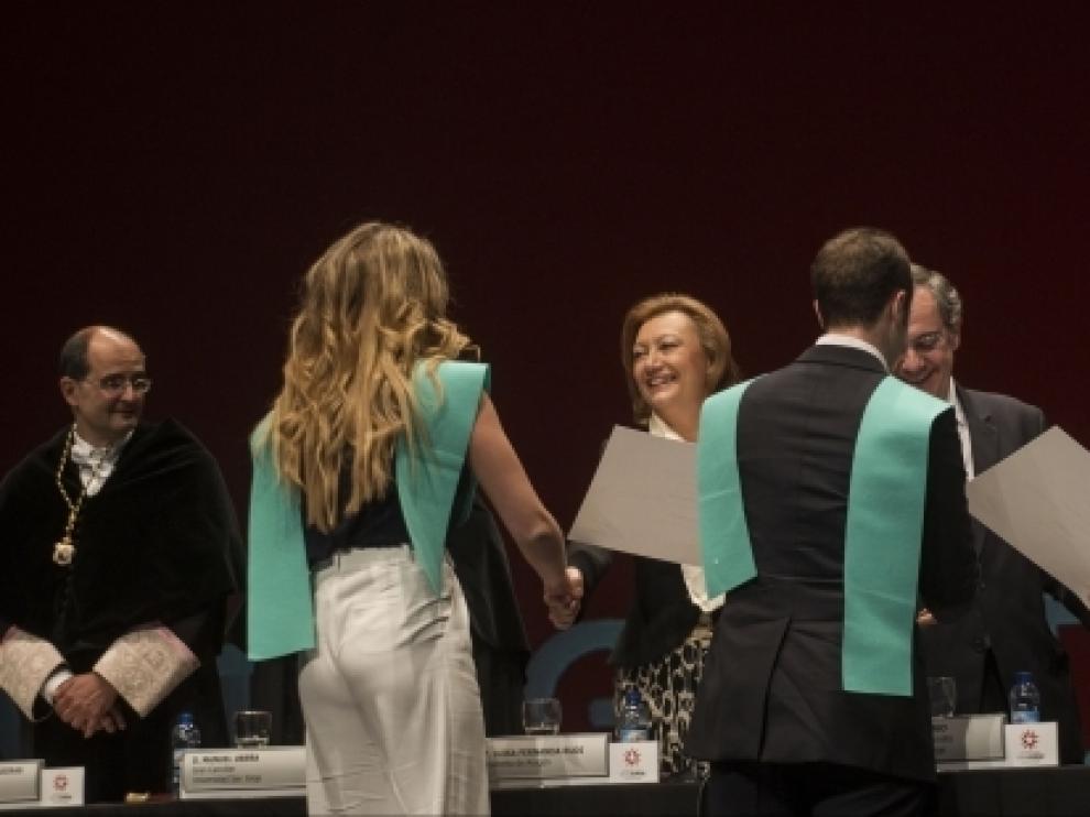 Rudi, en la ceremonia de graduación de la Universidad San Jorge