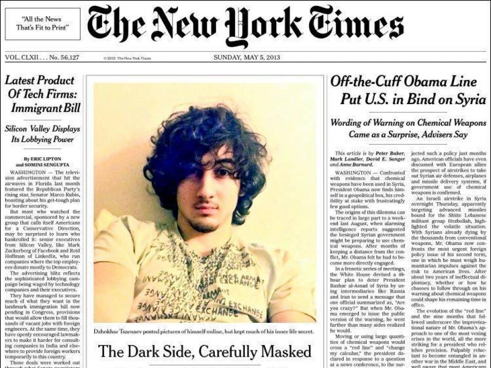 La noticia ha sido publicada en las portadas de papel y online del NYT