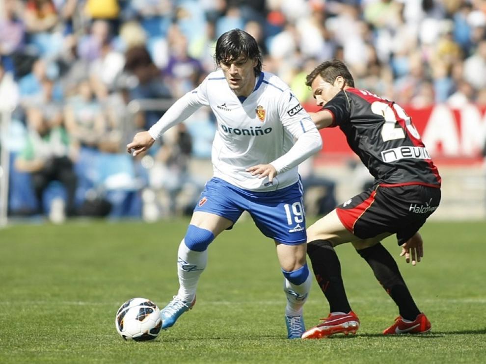 Sapunaru, en un partido del Real Zaragoza