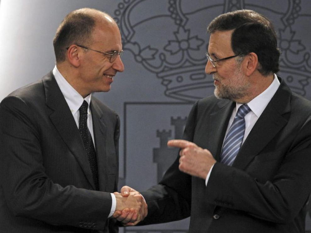 Rueda de prensa conjunta de Rajoy y Letta