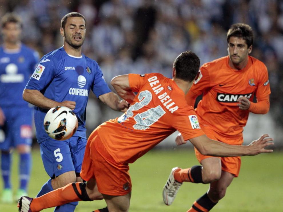 Imagen del encuentro entre el Getafe y la Real Sociedad