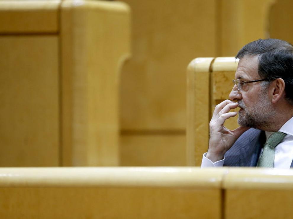 Rajoy, durante el pleno de este martes