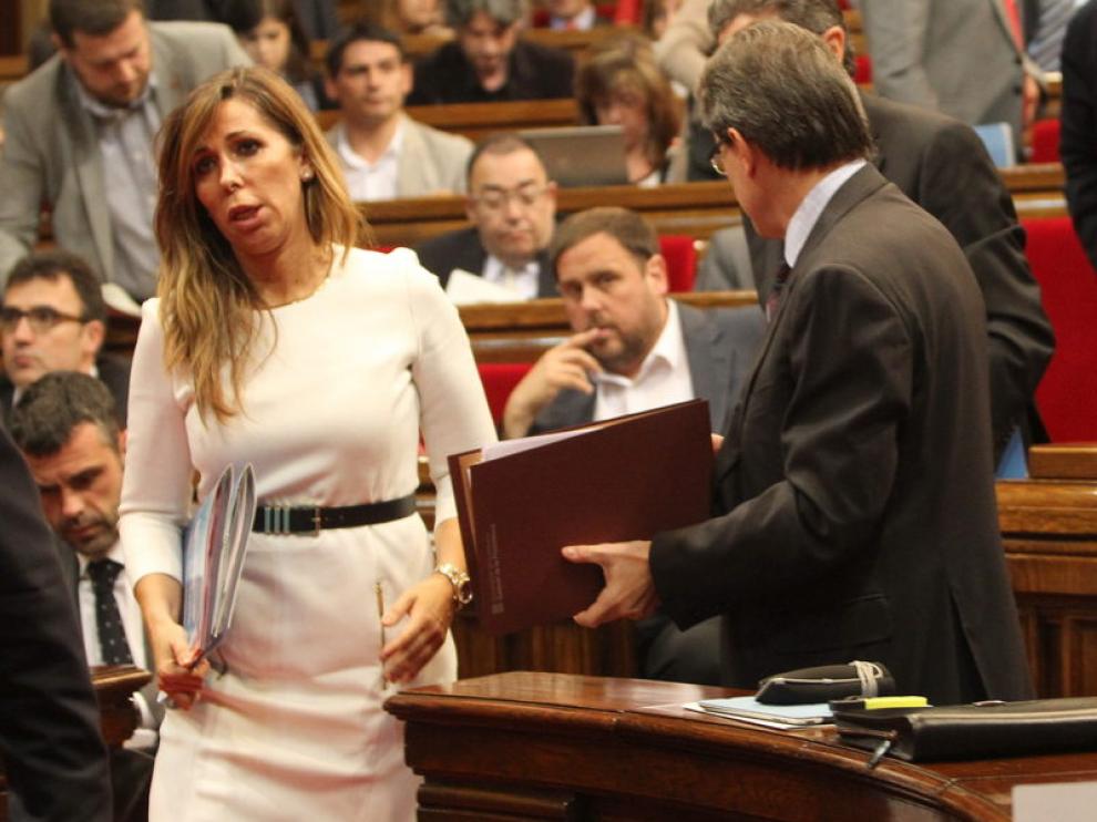 La presidenta del PPC, Alicia Sánchez Camacho, en el parlamento catalán