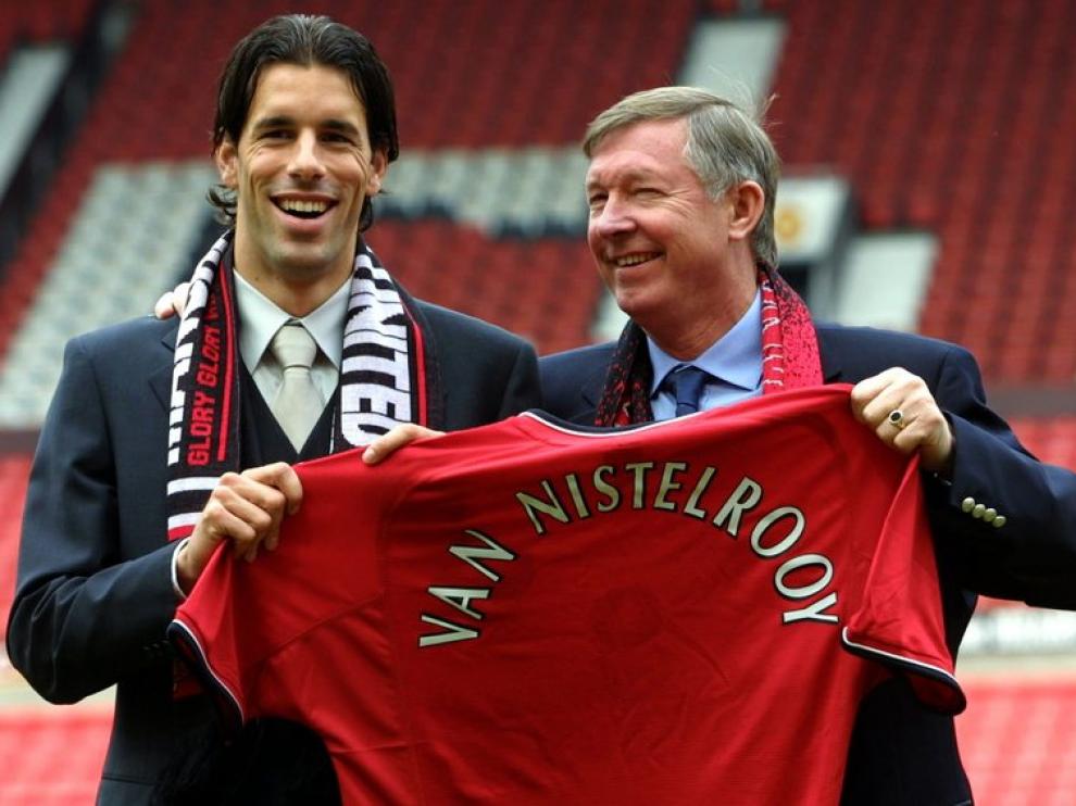 Ferguson junto a Van Nistelrooy