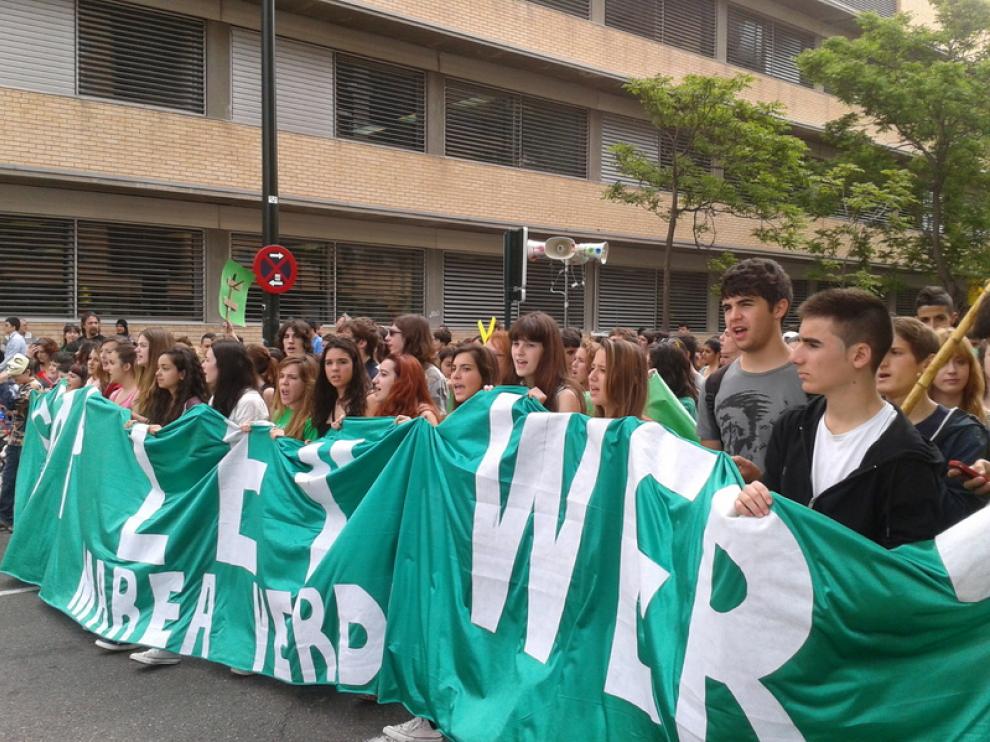 Protesta en Zaragoza