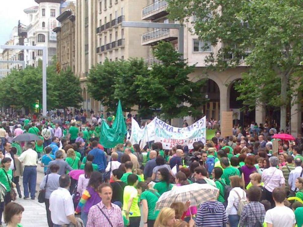 Imagen de archivo de una manifestación a favor de la educación pública