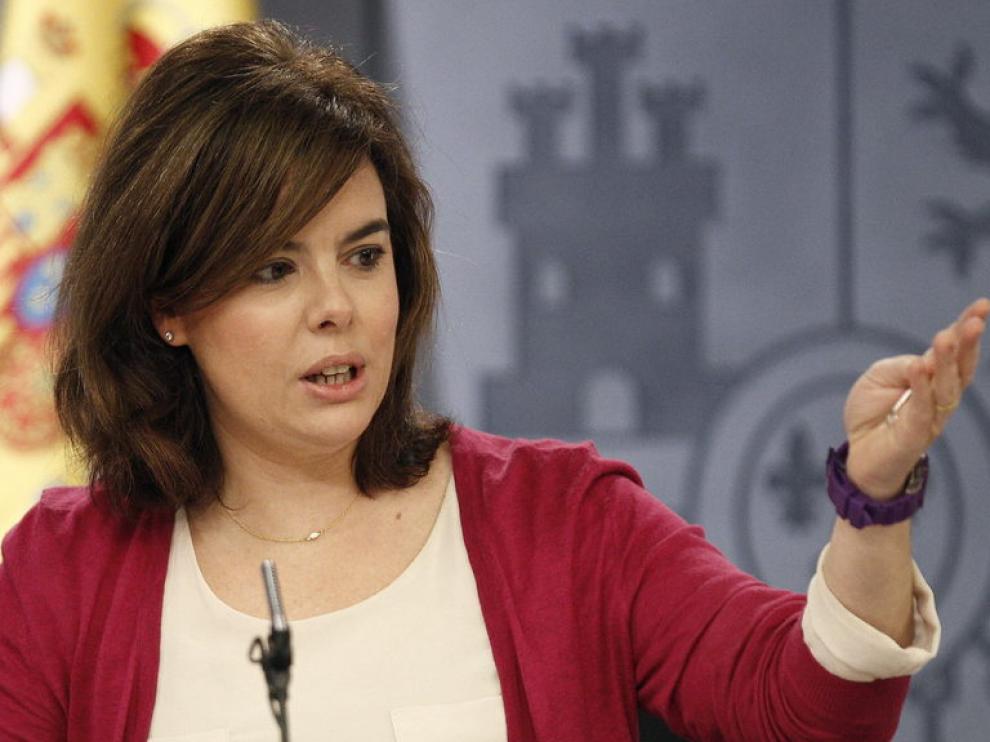 La vicepresidenta primera del Gobierno, Soraya Sáenz de Santamaría