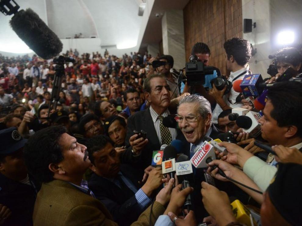 El exdictador guatemalteco Ríos Montt, tras conocer la sentencia