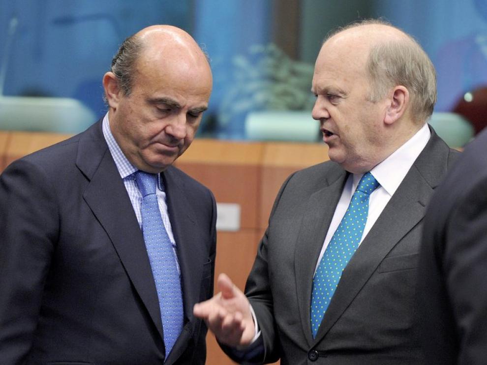 De Guindos a su llegada a la reunión