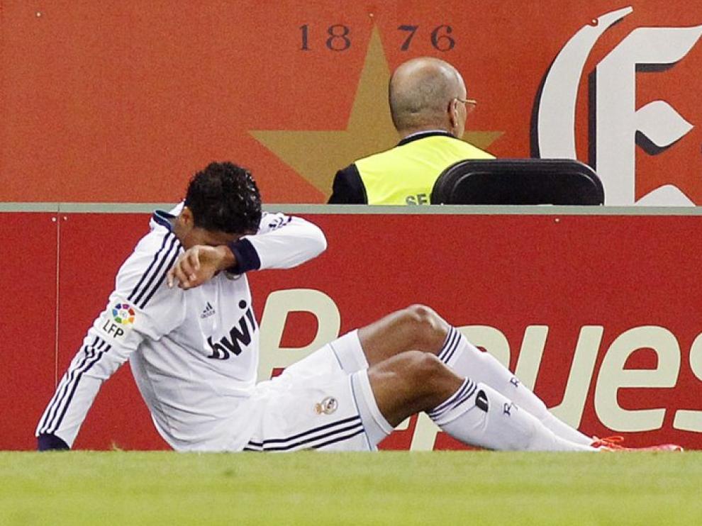 Varane, tras su lesión en Cornellá