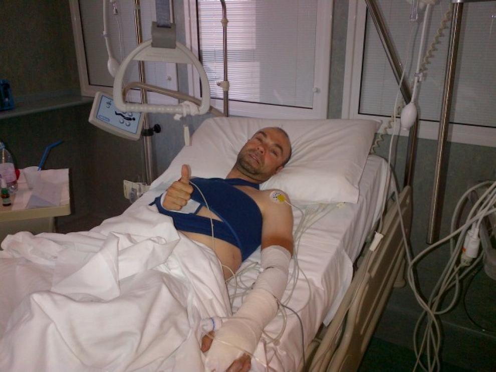 Ángel Vicioso, en el Hospital de Florencia