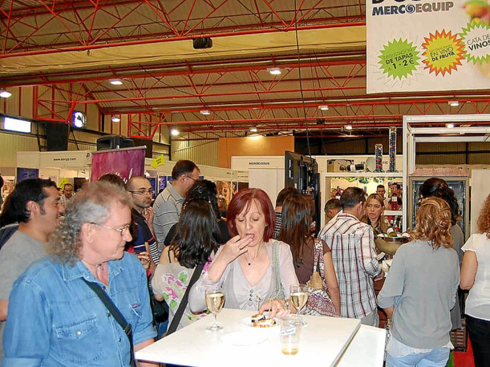 Imagen de la actividad D-Gusta la feria, en el salón Mercoequip de Fraga, el año pasado.