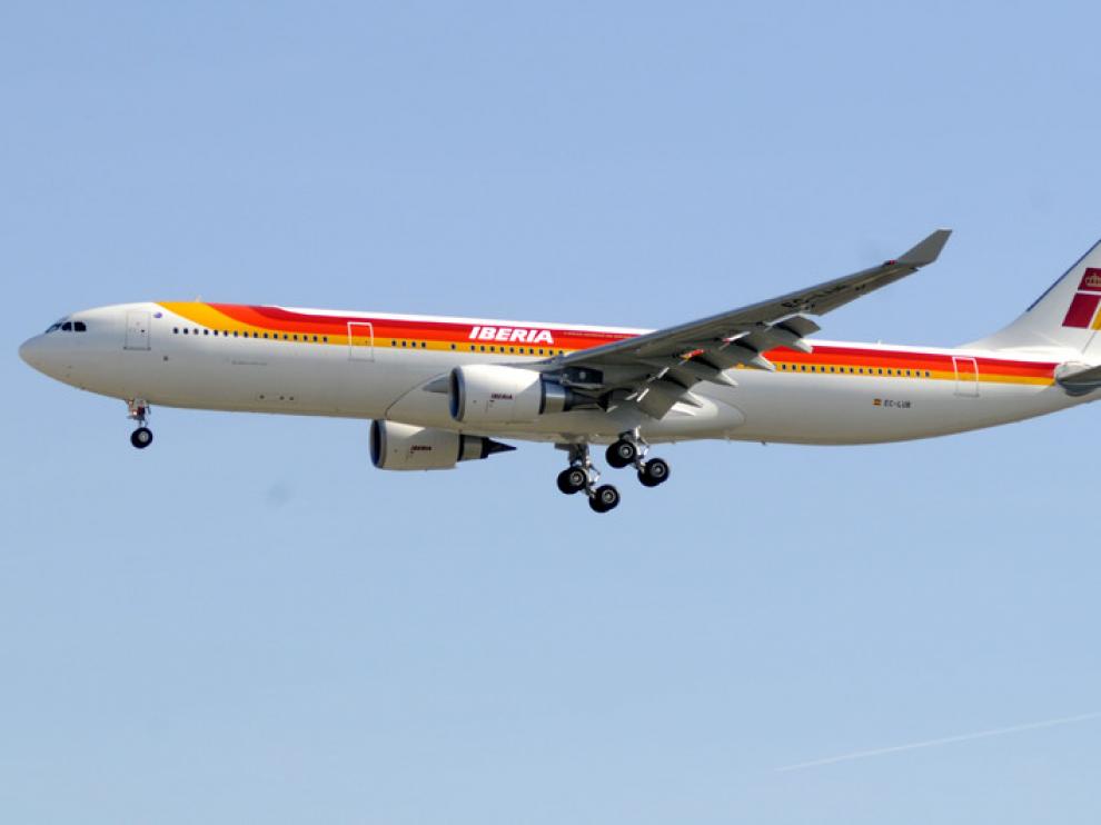Avión de la compañía Iberia. Imagen de archivo.