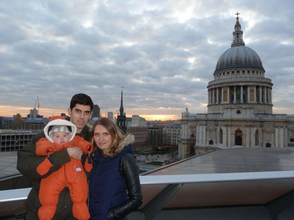 Jorge Ruiz y su familia, en Londres