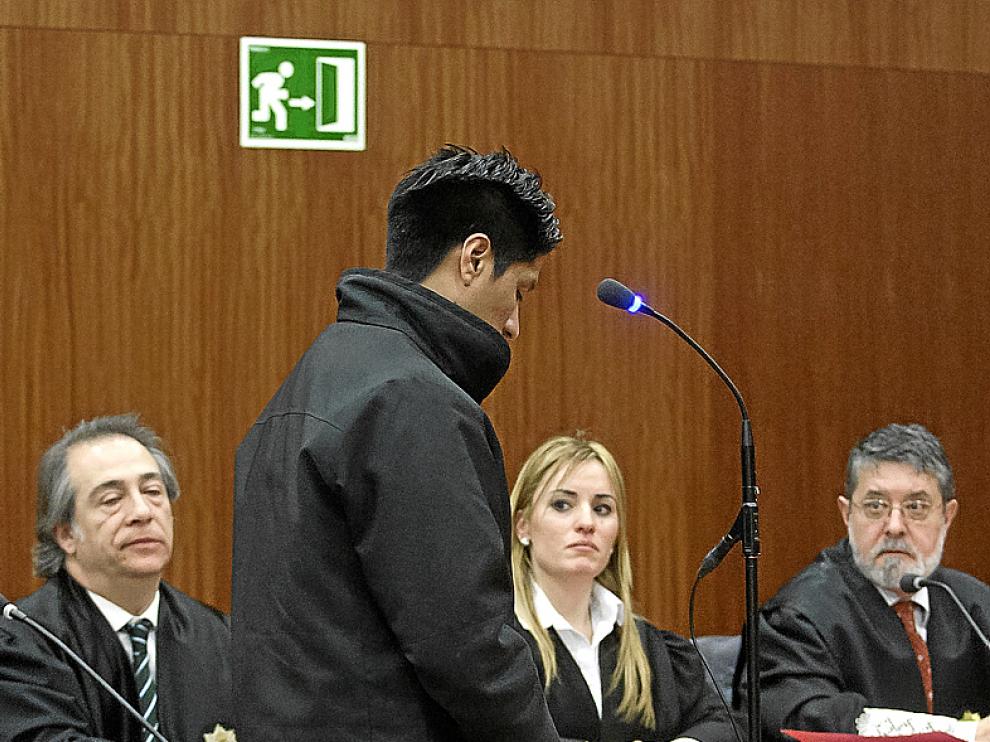 El acusado, Luis Eduardo Chacha, durante el juicio.