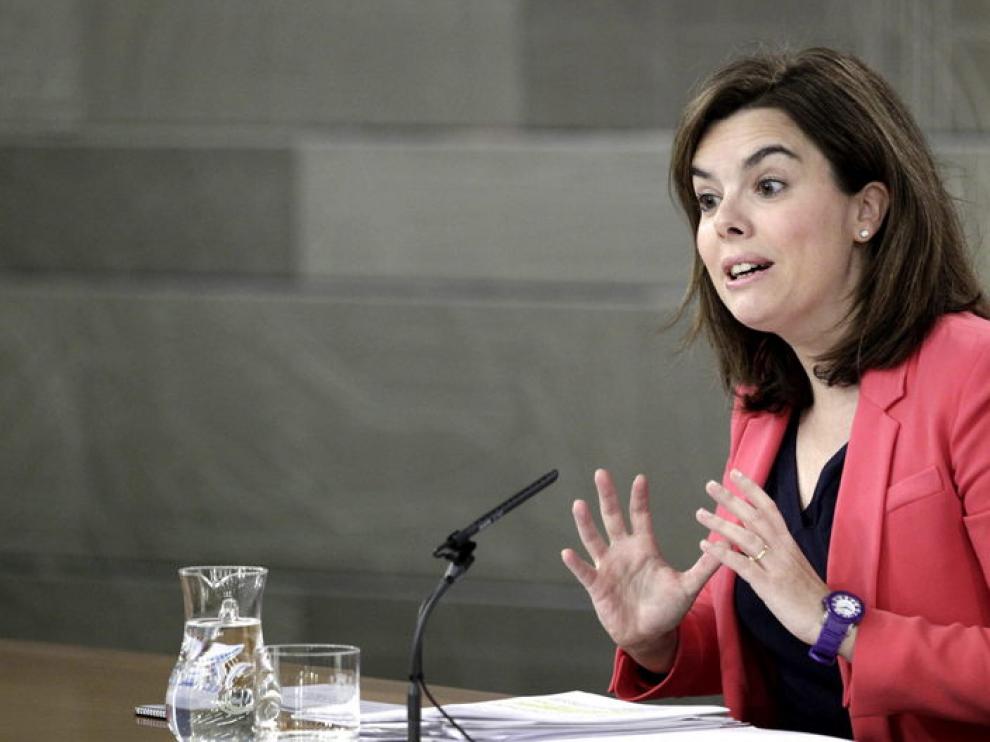 Sáenz de Santamaría tras el consejo de ministro