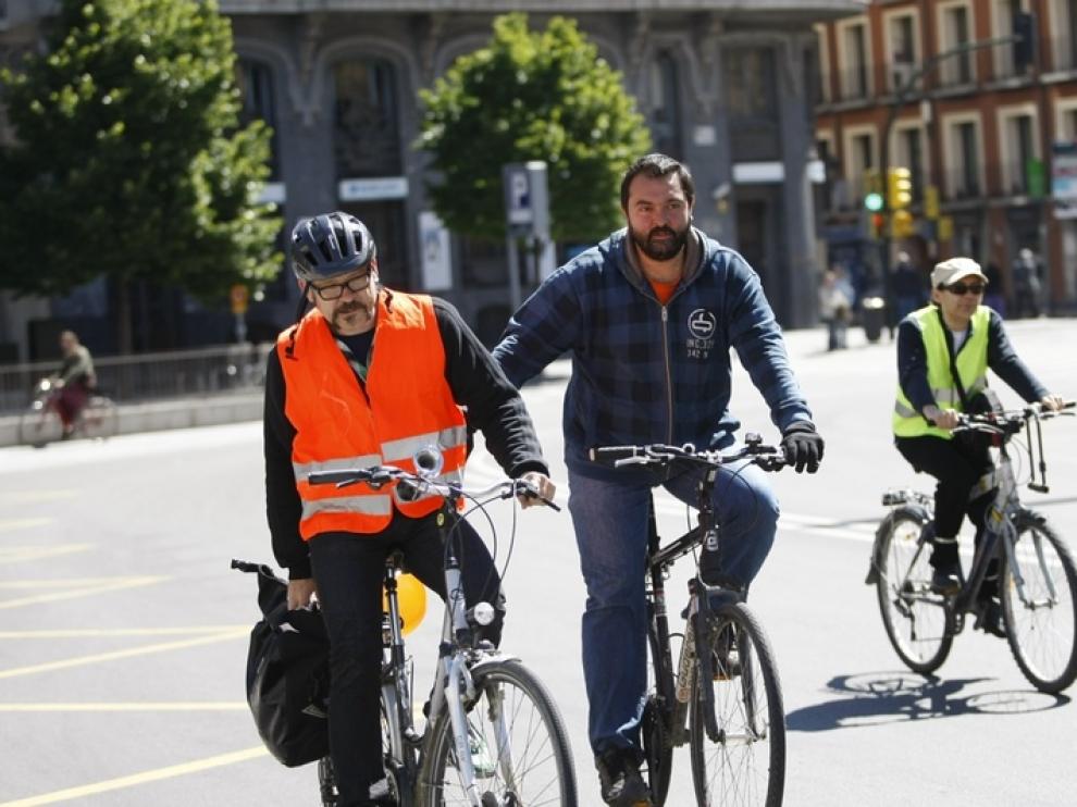 Bicicletada escolar en Zaragoza