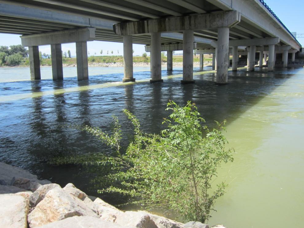 Lugar del accidente en el Ebro